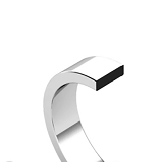 'Satin Band' Promise Ring - Rose Gold Accent