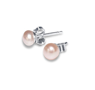 Little Ballerina Pearl Stud Earrings - Pink