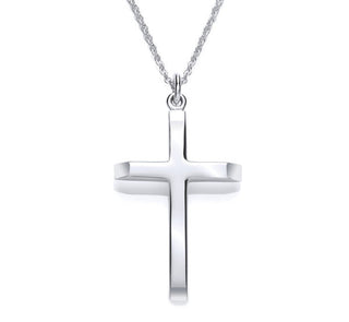 Large Champered Cross with 45cm Chain