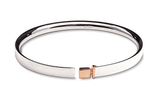 Accent Belt Bangle With 9ct Rose Gold