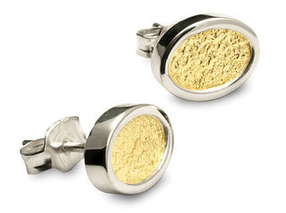 Accent Earrings With 9ct Yellow Gold - Oval