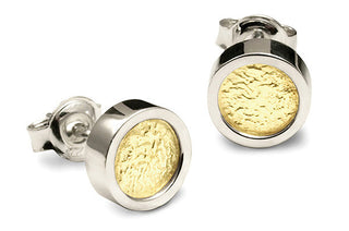 Accent Earrings With 9ct Yellow Gold - Round