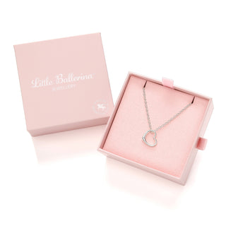 Little Ballerina Love Heart Pendant with Diamond