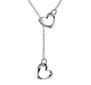 Eternal Twisted Hearts Lariat Necklace
