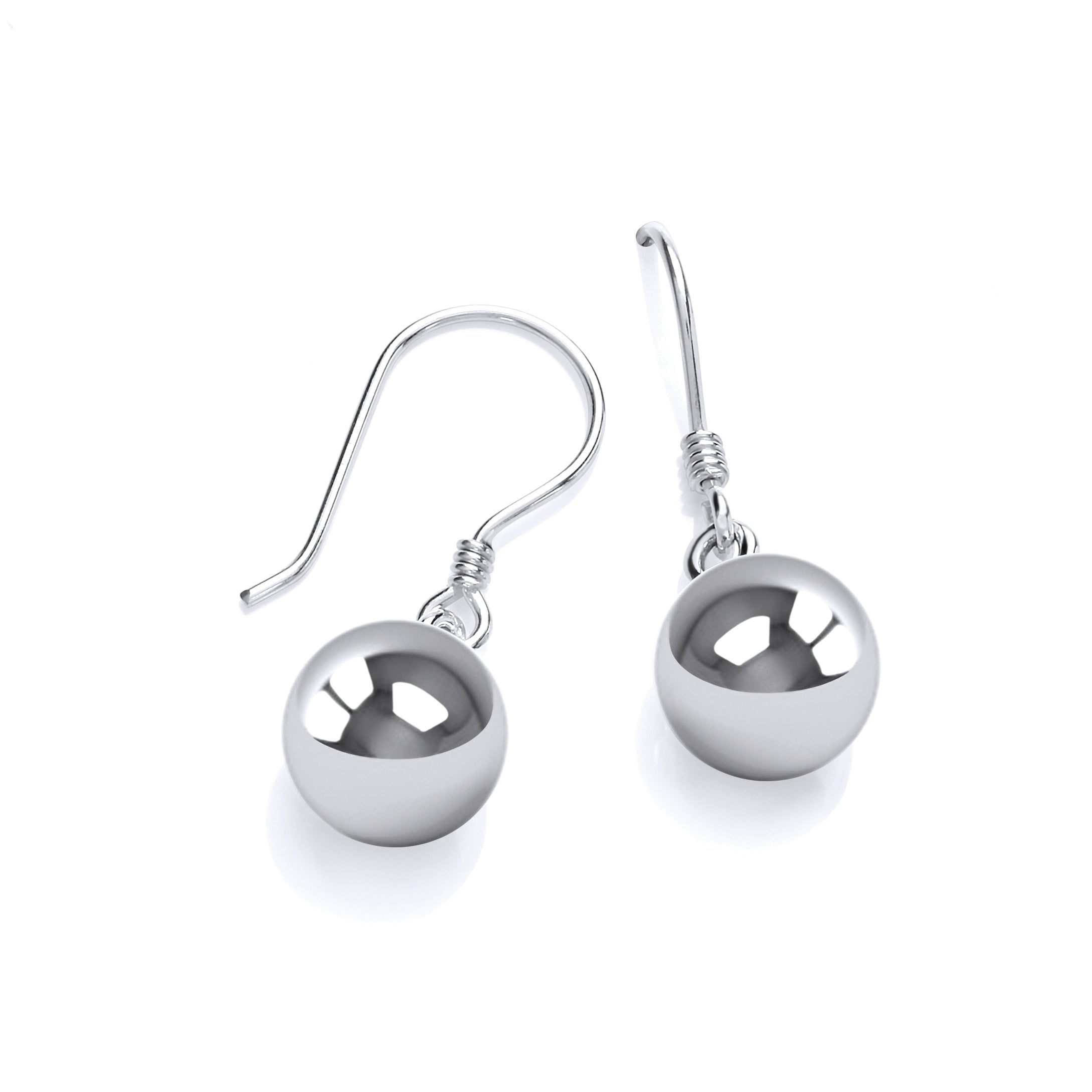 Silver ball dangle on sale earrings