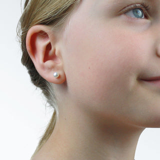 Little Ballerina Pearl Stud Earrings - Cream