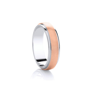 'Satin Ribbon' Promise Ring - Rose Gold Accent