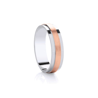 'Ribbon' Promise Ring - Rose Gold Accent