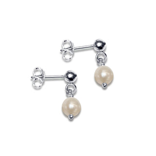 Little Ballerina Pearl Drop Earrings - Cream