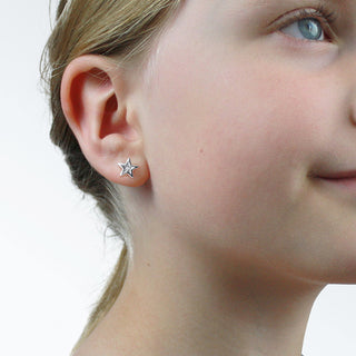 Little Ballerina Star Earrings with Diamonds
