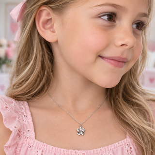 Little Ballerina Flower Pendant with Pink Sapphire