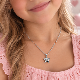 Little Ballerina Star Pendant with Diamond