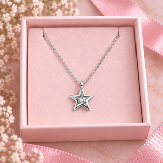 Little Ballerina Star Pendant with Diamond