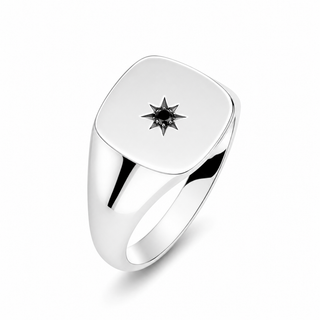 Signet Gents - Cushion Starburst Set Diamond