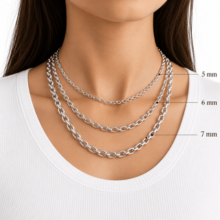 Handcrafted everyday chains made with Argentium sterling silver