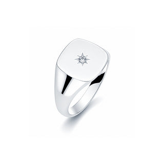 Signet Gents - Cushion Starburst Set Diamond
