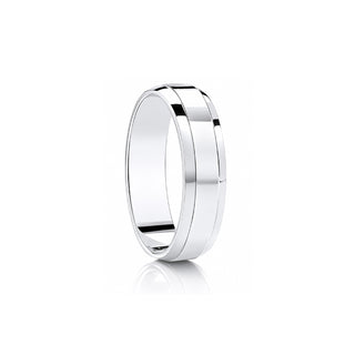 'Ribbon' Diamond-Cut Wedding Ring