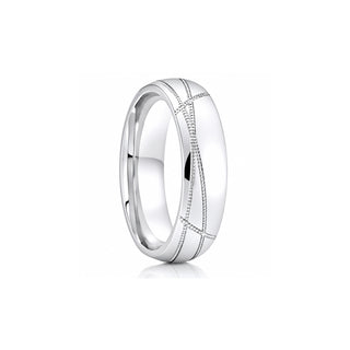 'Crossing Paths' Diamond Cut Wedding Ring