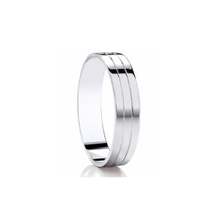 'Mist Polished' Diamond-Cut Wedding Ring