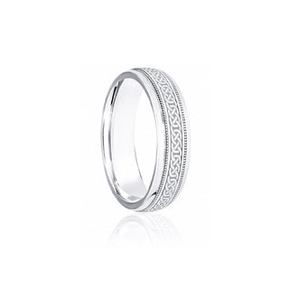 'Heritage' Diamond-Cut Wedding Ring