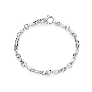 Handcrafted everyday silver bracelet in argentium sterling silver