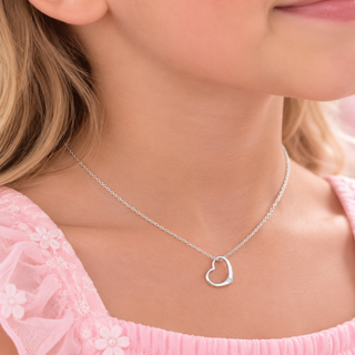 Little Ballerina Love Heart Pendant with Diamond