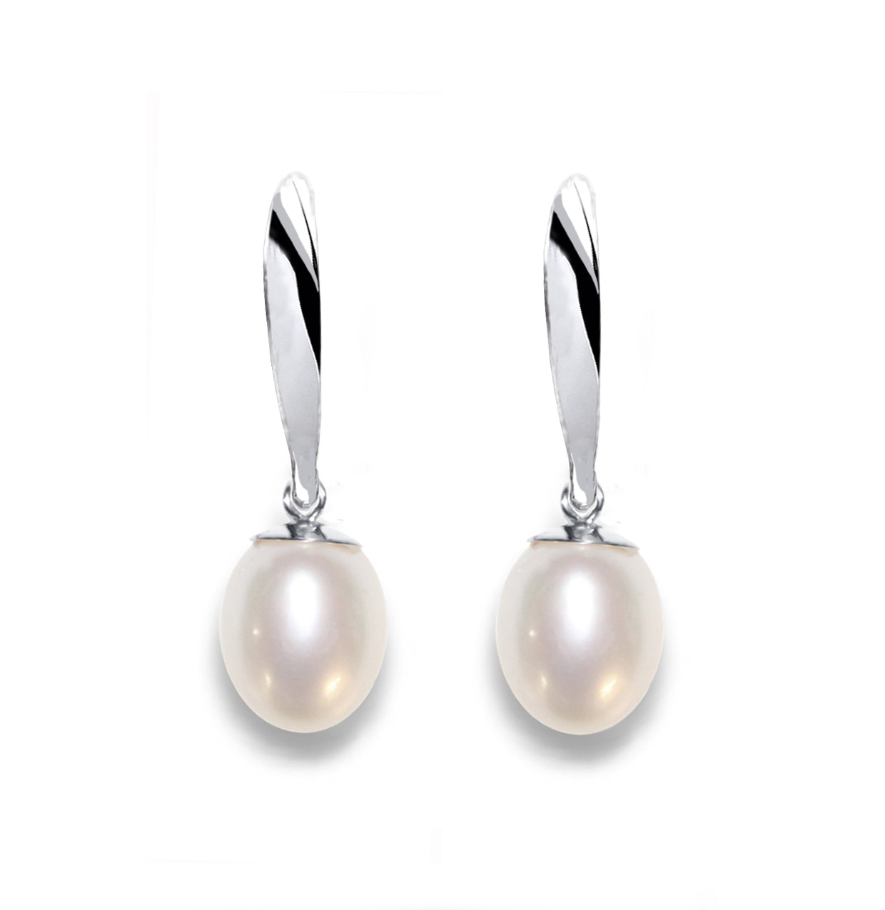 Eternal Silver Pearl Droplet Earrings