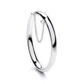 Eternal Silver Classic Polished Hinged Bangle - 6mm